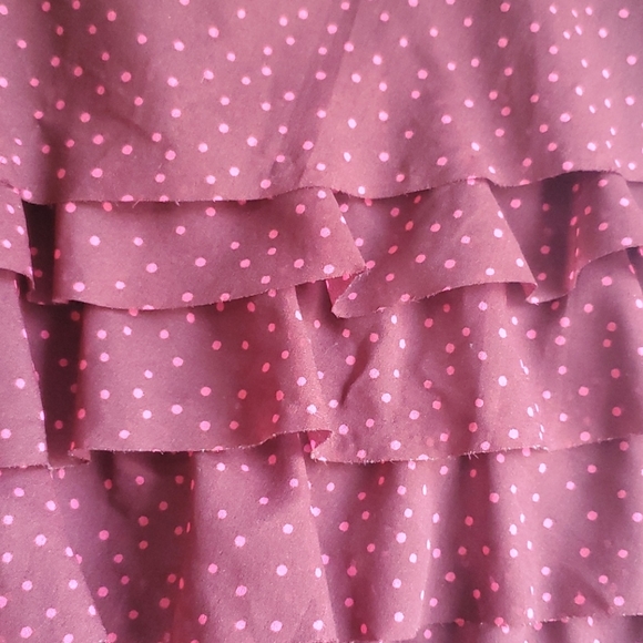 Maroon Ruffled Tank - Picture 2 of 6